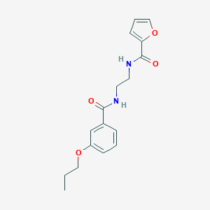 molecular formula C17H20N2O4 B294052 N-{2-[(3-propoxybenzoyl)amino]ethyl}-2-furamide 