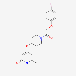 4-((1-(2-(4-fluorophenoxy)acetyl)piperidin-4-yl)oxy)-1,6-dimethylpyridin-2(1H)-one