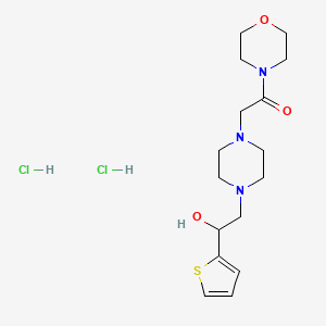 2-(4-(2-Hydroxy-2-(thiophen-2-yl)ethyl)piperazin-1-yl)-1-morpholinoethanone dihydrochloride