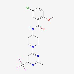 5-chloro-2-methoxy-N-{1-[2-methyl-6-(trifluoromethyl)pyrimidin-4-yl]piperidin-4-yl}benzamide