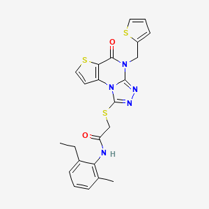 N-(2-ethyl-6-methylphenyl)-2-((5-oxo-4-(thiophen-2-ylmethyl)-4,5-dihydrothieno[2,3-e][1,2,4]triazolo[4,3-a]pyrimidin-1-yl)thio)acetamide
