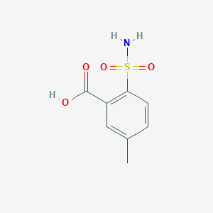 molecular formula C8H9NO4S B2940568 5-Methyl-2-sulfamoylbenzoic acid CAS No. 1384725-79-4