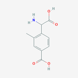 molecular formula C10H11NO4 B2940570 4-[Amino(carboxy)methyl]-3-methylbenzoic acid CAS No. 198419-90-8