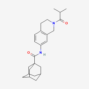 molecular formula C24H32N2O2 B2940572 N-[2-(2-methylpropanoyl)-1,2,3,4-tetrahydroisoquinolin-7-yl]adamantane-1-carboxamide CAS No. 955663-51-1