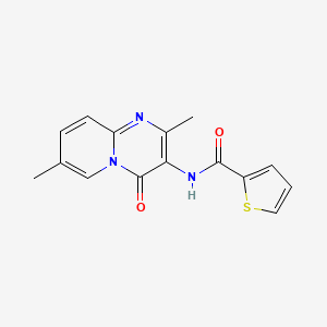 molecular formula C15H13N3O2S B2940579 N-(2,7-dimethyl-4-oxo-4H-pyrido[1,2-a]pyrimidin-3-yl)thiophene-2-carboxamide CAS No. 942001-48-1