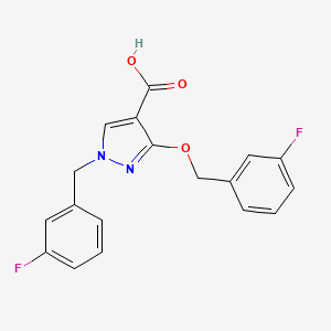 1-(3-fluorobenzyl)-3-((3-fluorobenzyl)oxy)-1H-pyrazole-4-carboxylic acid