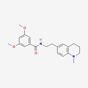 molecular formula C21H26N2O3 B2940584 3,5-dimethoxy-N-(2-(1-methyl-1,2,3,4-tetrahydroquinolin-6-yl)ethyl)benzamide CAS No. 946311-53-1