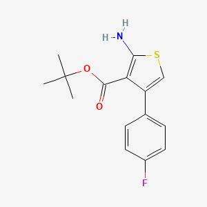 molecular formula C15H16FNO2S B2940596 Tert-butyl 2-amino-4-(4-fluorophenyl)thiophene-3-carboxylate CAS No. 849659-47-8
