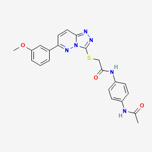 molecular formula C22H20N6O3S B2940605 N-(4-acetamidophenyl)-2-{[6-(3-methoxyphenyl)-[1,2,4]triazolo[4,3-b]pyridazin-3-yl]sulfanyl}acetamide CAS No. 894061-55-3