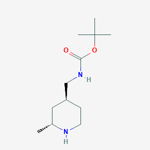 molecular formula C12H24N2O2 B2940625 Tert-butyl N-[[(2R,4S)-2-methylpiperidin-4-yl]methyl]carbamate CAS No. 2243513-72-4
