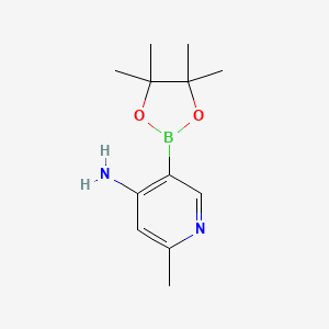 molecular formula C12H19BN2O2 B2940644 2-methyl-5-(tetramethyl-1,3,2-dioxaborolan-2-yl)pyridin-4-amine CAS No. 1668475-78-2