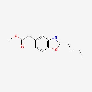 molecular formula C14H17NO3 B2940651 Methyl 2-(2-butyl-1,3-benzoxazol-5-yl)acetate CAS No. 886361-26-8