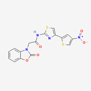 N-(4-(4-nitrothiophen-2-yl)thiazol-2-yl)-2-(2-oxobenzo[d]oxazol-3(2H)-yl)acetamide