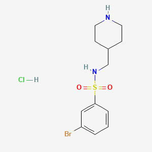 3-Bromo-N-(piperidin-4-ylmethyl)benzenesulfonamide hydrochloride