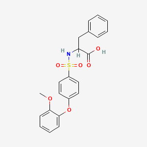 molecular formula C22H21NO6S B2940662 N-[4-(2-Methoxyphenoxy)phenylsulfonyl]-DL-phenylalanine CAS No. 1008961-78-1