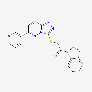 1-(Indolin-1-yl)-2-((6-(pyridin-3-yl)-[1,2,4]triazolo[4,3-b]pyridazin-3-yl)thio)ethanone