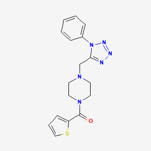 (4-((1-phenyl-1H-tetrazol-5-yl)methyl)piperazin-1-yl)(thiophen-2-yl)methanone