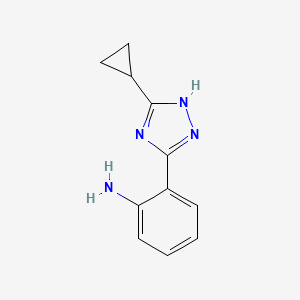 2-(3-cyclopropyl-1H-1,2,4-triazol-5-yl)aniline