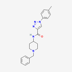 molecular formula C22H25N5O B2940683 N-(1-benzylpiperidin-4-yl)-1-(4-methylphenyl)-1H-1,2,3-triazole-4-carboxamide CAS No. 1105214-96-7