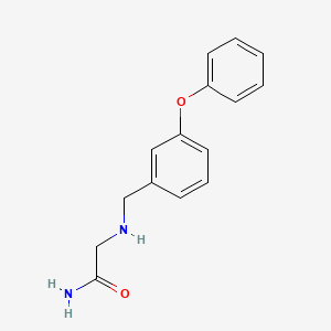 2-{[(3-Phenoxyphenyl)methyl]amino}acetamide
