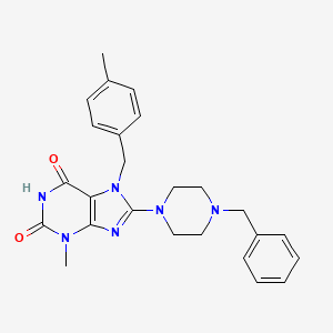 8-(4-benzylpiperazin-1-yl)-3-methyl-7-(4-methylbenzyl)-1H-purine-2,6(3H,7H)-dione