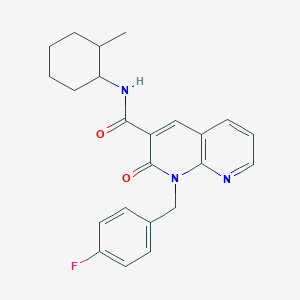 1-(4-fluorobenzyl)-N-(2-methylcyclohexyl)-2-oxo-1,2-dihydro-1,8-naphthyridine-3-carboxamide