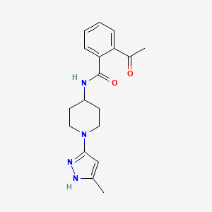 2-acetyl-N-(1-(5-methyl-1H-pyrazol-3-yl)piperidin-4-yl)benzamide