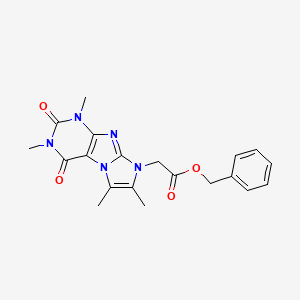 Benzyl 2-(2,4,7,8-tetramethyl-1,3-dioxopurino[7,8-a]imidazol-6-yl)acetate