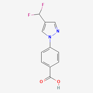 B2940700 4-[4-(Difluoromethyl)pyrazol-1-yl]benzoic acid CAS No. 2248271-89-6