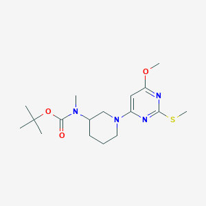 molecular formula C17H28N4O3S B2940701 tert-Butyl (1-(6-methoxy-2-(methylthio)pyrimidin-4-yl)piperidin-3-yl)(methyl)carbamate CAS No. 1353966-92-3