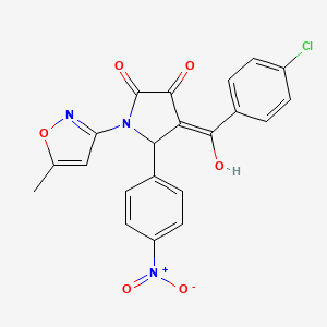 4-(4-chlorobenzoyl)-3-hydroxy-1-(5-methylisoxazol-3-yl)-5-(4-nitrophenyl)-1H-pyrrol-2(5H)-one