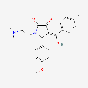 molecular formula C23H26N2O4 B2940740 1-(2-(dimethylamino)ethyl)-3-hydroxy-5-(4-methoxyphenyl)-4-(4-methylbenzoyl)-1H-pyrrol-2(5H)-one CAS No. 432000-26-5