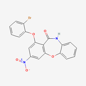 molecular formula C19H11BrN2O5 B2940745 1-(2-bromophenoxy)-3-nitrodibenzo[b,f][1,4]oxazepin-11(10H)-one CAS No. 442631-06-3