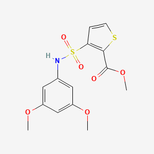 molecular formula C14H15NO6S2 B2940752 Methyl 3-[(3,5-dimethoxyphenyl)sulfamoyl]thiophene-2-carboxylate CAS No. 899970-84-4