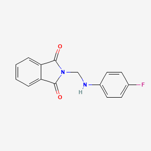 molecular formula C15H11FN2O2 B2940763 2-{[(4-fluorophenyl)amino]methyl}-1H-isoindole-1,3(2H)-dione CAS No. 69076-73-9