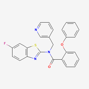 molecular formula C26H18FN3O2S B2940777 N-(6-fluorobenzo[d]thiazol-2-yl)-2-phenoxy-N-(pyridin-3-ylmethyl)benzamide CAS No. 922703-40-0