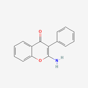 molecular formula C15H11NO2 B2940797 4H-1-Benzopyran-4-one,2-amino-3-phenyl-(9CI) CAS No. 79429-63-3