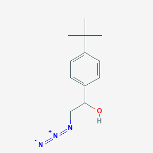 molecular formula C12H17N3O B2940798 p-(tert-Butyl)-alpha-(azidomethyl)benzyl alcohol CAS No. 1486188-76-4