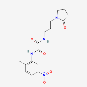 molecular formula C16H20N4O5 B2940818 N'-(2-methyl-5-nitrophenyl)-N-[3-(2-oxopyrrolidin-1-yl)propyl]ethanediamide CAS No. 899744-56-0