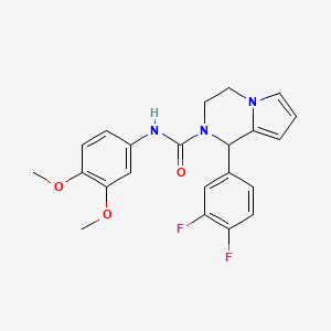 molecular formula C22H21F2N3O3 B2940830 1-(3,4-difluorophenyl)-N-(3,4-dimethoxyphenyl)-1H,2H,3H,4H-pyrrolo[1,2-a]pyrazine-2-carboxamide CAS No. 899960-23-7