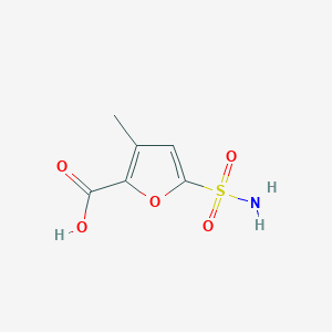 molecular formula C6H7NO5S B2940835 3-Methyl-5-sulfamoylfuran-2-carboxylic acid CAS No. 1989671-59-1