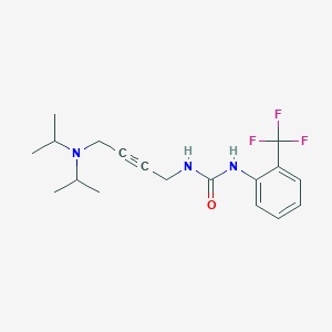 molecular formula C18H24F3N3O B2940862 1-(4-(Diisopropylamino)but-2-yn-1-yl)-3-(2-(trifluoromethyl)phenyl)urea CAS No. 1396564-14-9