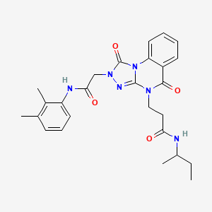 molecular formula C26H30N6O4 B2940872 N-(butan-2-yl)-3-(2-{[(2,3-dimethylphenyl)carbamoyl]methyl}-1,5-dioxo-1H,2H,4H,5H-[1,2,4]triazolo[4,3-a]quinazolin-4-yl)propanamide CAS No. 1242972-25-3