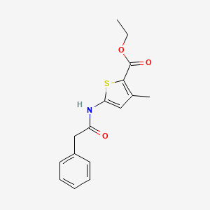 molecular formula C16H17NO3S B2940878 Ethyl 3-methyl-5-(2-phenylacetamido)thiophene-2-carboxylate CAS No. 477567-57-0