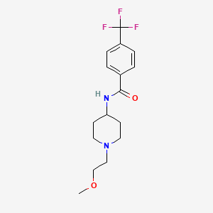 molecular formula C16H21F3N2O2 B2940910 N-[1-(2-Methoxyethyl)piperidin-4-YL]-4-(trifluoromethyl)benzamide CAS No. 1421460-06-1