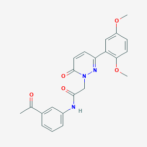 molecular formula C22H21N3O5 B2940919 N-(3-acetylphenyl)-2-[3-(2,5-dimethoxyphenyl)-6-oxo-1,6-dihydropyridazin-1-yl]acetamide CAS No. 899740-13-7