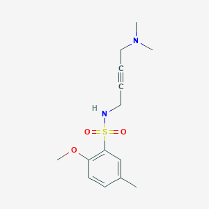 molecular formula C14H20N2O3S B2940932 N-(4-(dimethylamino)but-2-yn-1-yl)-2-methoxy-5-methylbenzenesulfonamide CAS No. 1396813-92-5