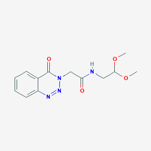 molecular formula C13H16N4O4 B2940948 N-(2,2-dimethoxyethyl)-2-(4-oxo-3,4-dihydro-1,2,3-benzotriazin-3-yl)acetamide CAS No. 440332-09-2