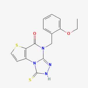molecular formula C16H14N4O2S2 B2940960 4-(2-ethoxybenzyl)-1-thioxo-2,4-dihydrothieno[2,3-e][1,2,4]triazolo[4,3-a]pyrimidin-5(1H)-one CAS No. 1031606-17-3