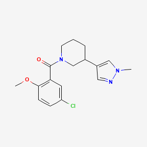 molecular formula C17H20ClN3O2 B2940983 1-(5-chloro-2-methoxybenzoyl)-3-(1-methyl-1H-pyrazol-4-yl)piperidine CAS No. 2310146-88-2